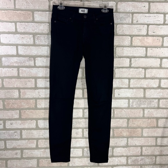 Paige Verdugo Ultra Skinny Jeans in Black Shadow Size 26 - Picture 3 of 11